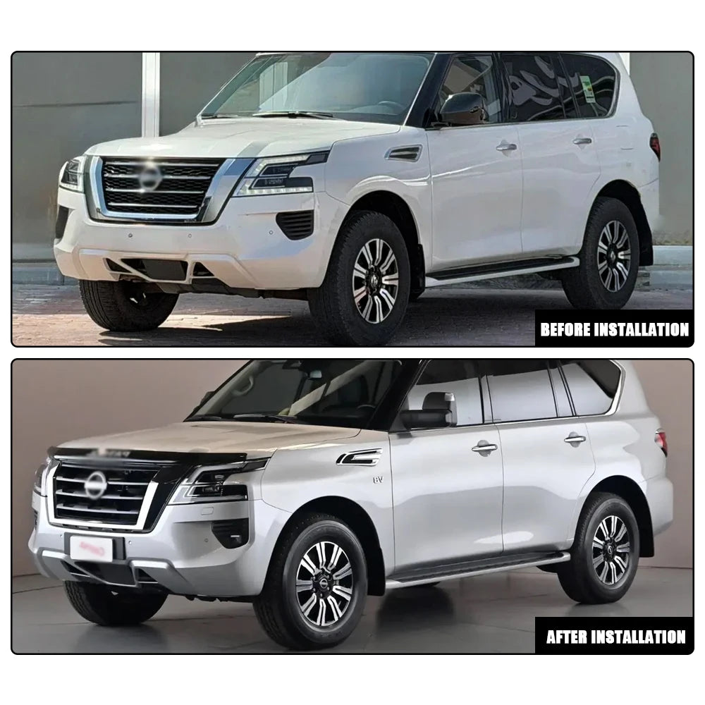 Front Bumper Fog Lamp Upgrade Kit FOR NISSAN PATROL 2020 2021 2022 2023 Version Additional Foglight Set Switch + Wiring