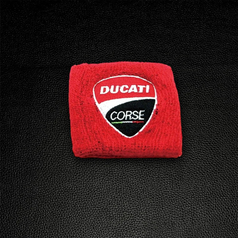 for Motorcycle Embroidery Front Fluid Oil Brake Reservoir Sock Cover Ducati Monster Panigale Diavel Superleggera V4 V2 Scrambler