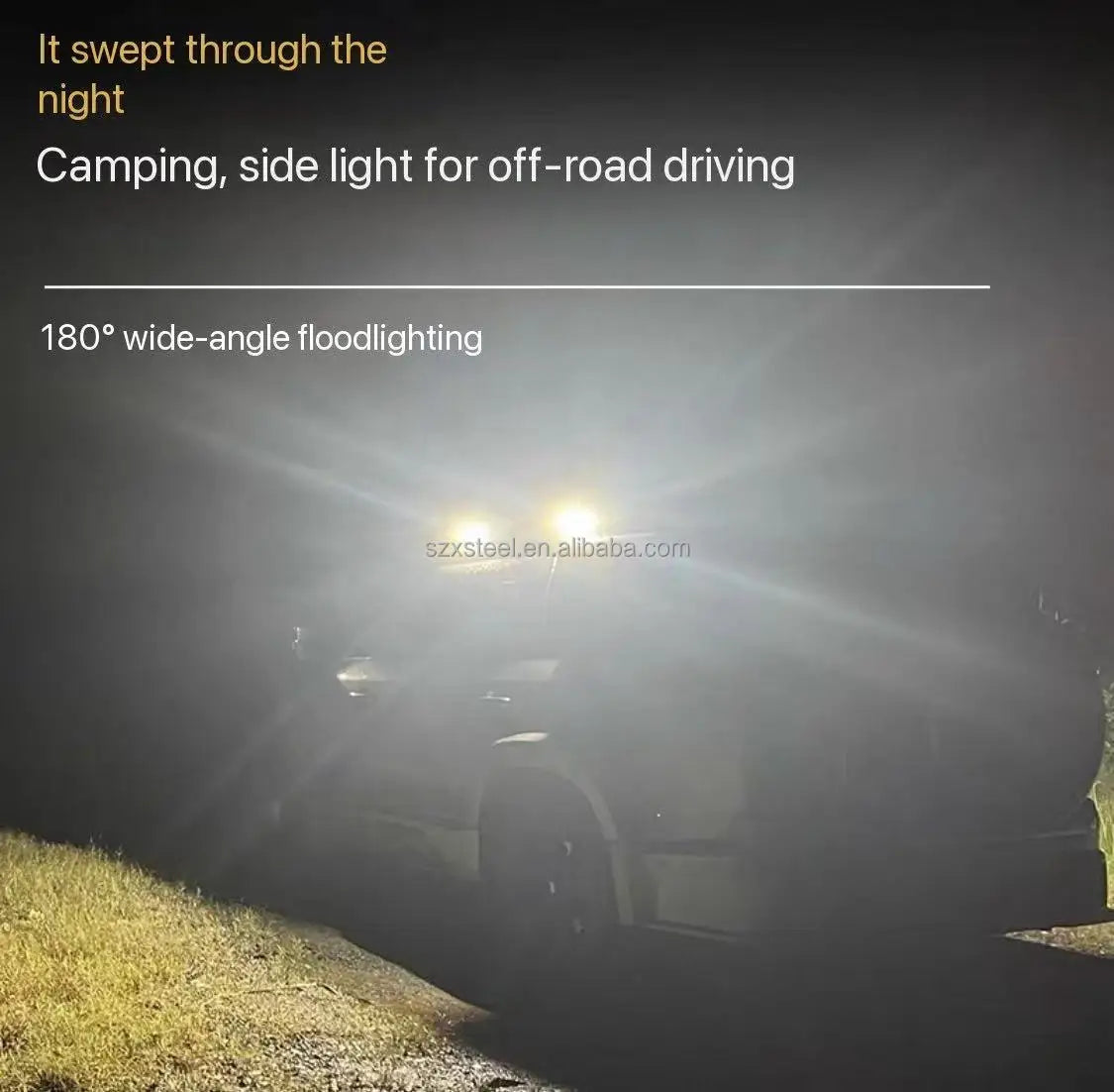 For Rox 01 Auto Parts Rebates on the Side Lights of the Car's Roof to Install LED Spotlights for Off-road Driving.