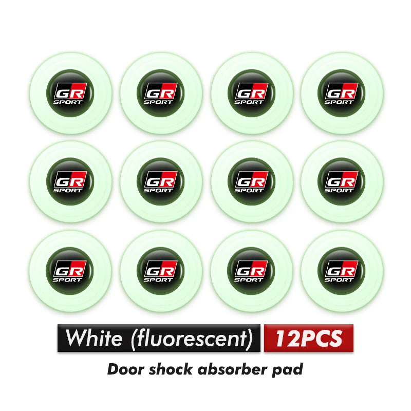 Car Logo Door Shock Absorbing Pad Sound Insulation Anti-collision Pad For Toyota Yaris Corolla Prius Auris CHR Land Cruiser RAV4