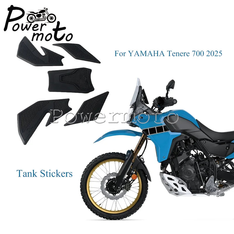 Slip Resistant Fuel Tank Side Grip Pad Rubber Anti Scratch Panel Cover Durable Protective Decal For Yamaha Tenere 700 2025