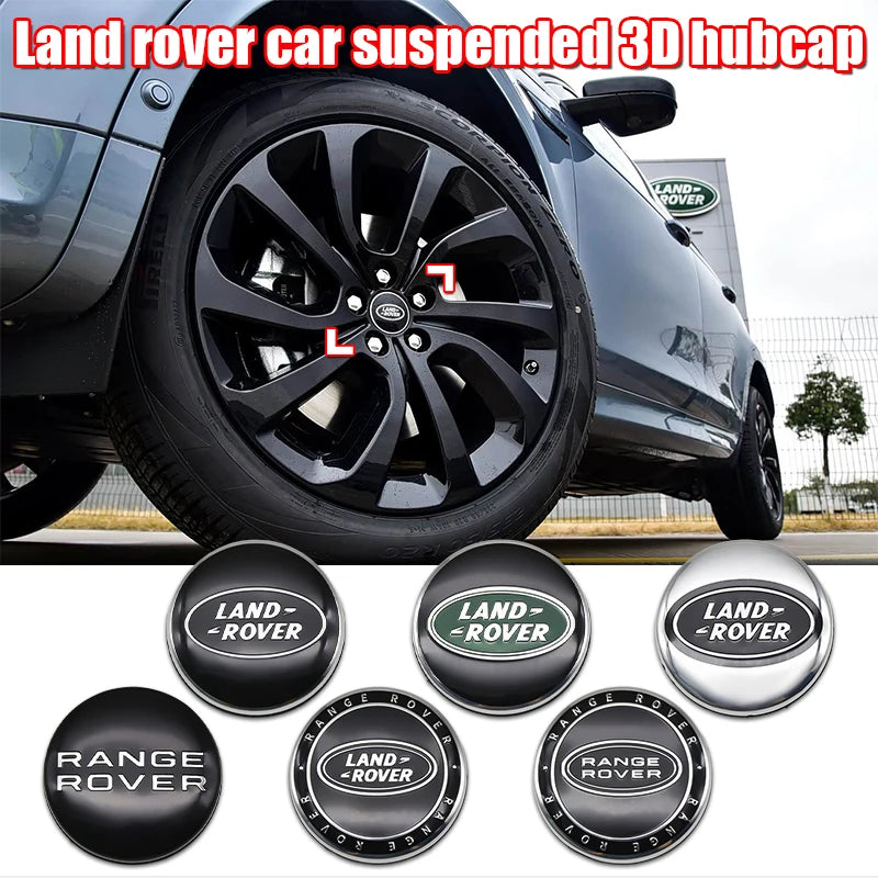 4Pcs 60mm Floating Wheel Center Caps Hub Cover For Land Rover Range Rover Discovery Evoque Sport Defender Velar Premium Pro