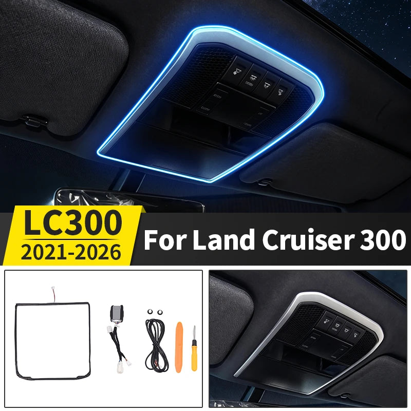 For 2021-2026 2022 2023 2024 Toyota Land Cruiser 300 LC300 Car Interior Roof Ambient Light Strip Decorative LED Atmosphere Lamp