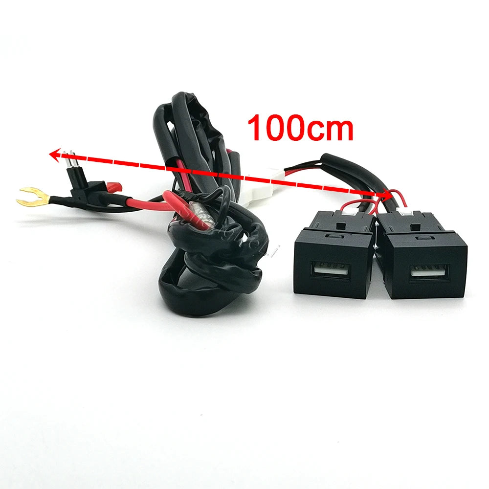 1PC Car QC3.0 USB Phone Charger Dual Interface Socket Adapter Fit For Nissan KICKS SYLPHY 2019 2020 2021 Accessories