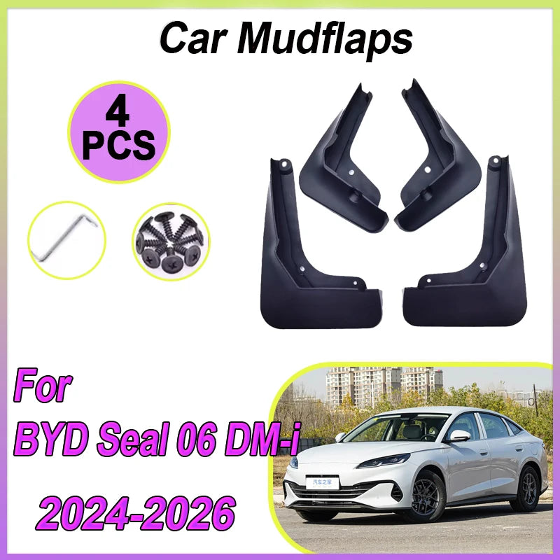4 PCS Car Mudguards For BYD Seal 06 DM-i 2024 2025 2026 Auto Anti-splash Mud Flaps Guards Fenders Splash Wheels Car Accessories