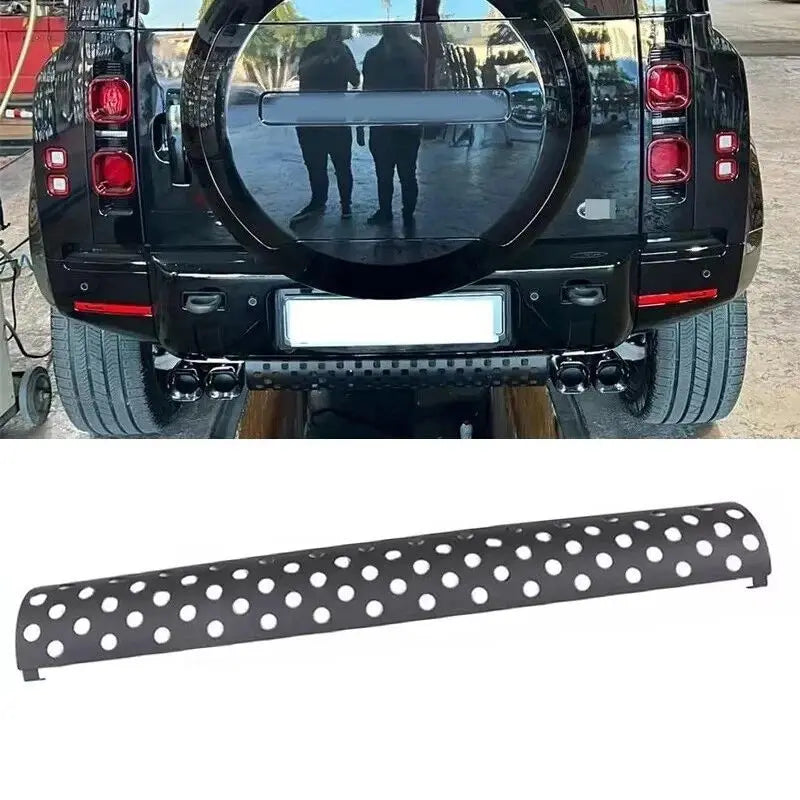 Black Exhaust Pipe Guard Rear Bumper Fits For Land Rover Defender 90 110 130 2020-2026 Direct Fit