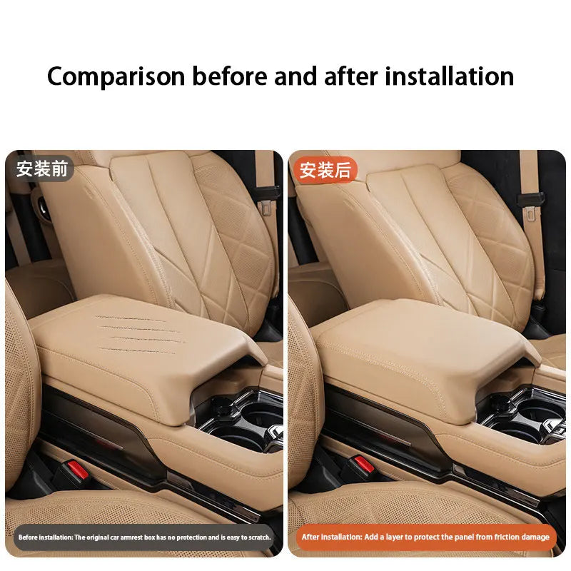 For BYD Leopard 8 Denza B8 2025 2026 Armrest Box Protective Cover Height Pad Refrigerator Protective Cover Accessories