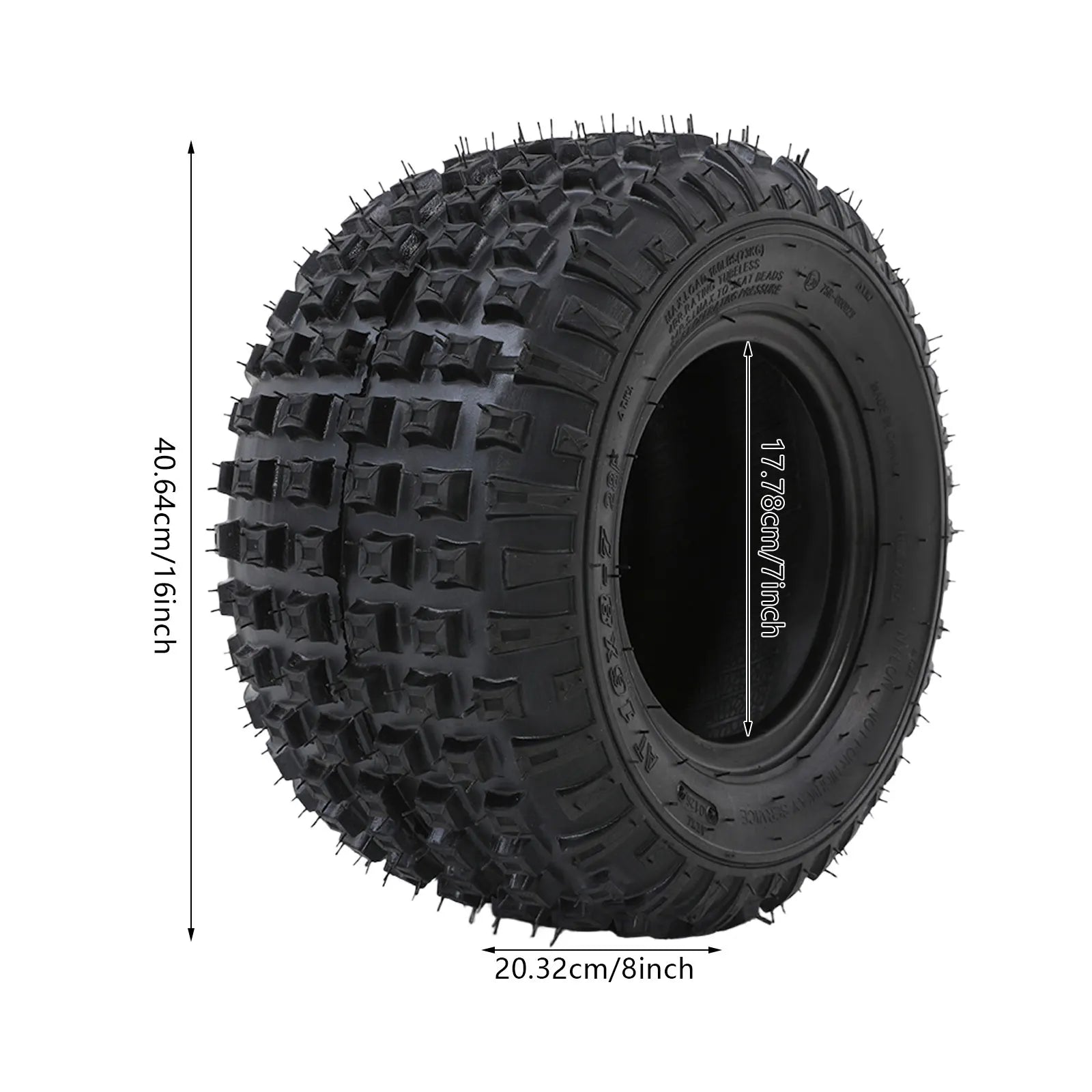 16x8-7 ATV Outer Tires Set for Small ATV Go Kart Mini Quad Bike Snowmobile Parts| 2pcs Tires Set