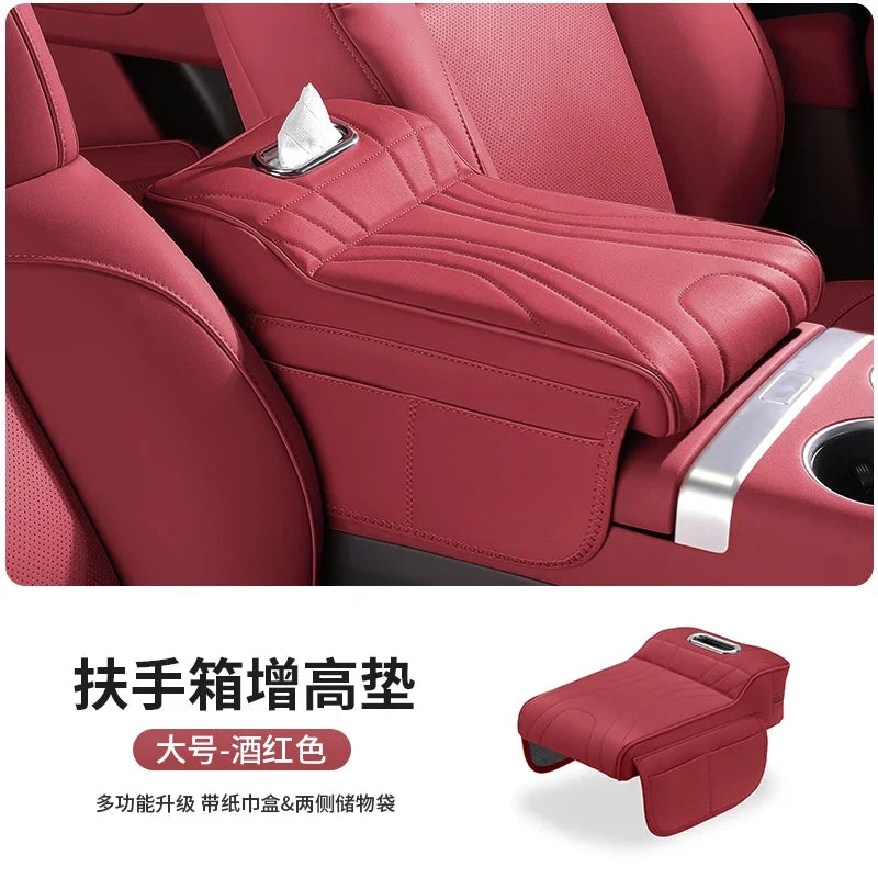 Center Console Armrest Booster Pad For BYD Sealion 7 Sea Lion 07 EV 2024 2025 Armrest Pad Interior Modified Storage Tissue Boxe