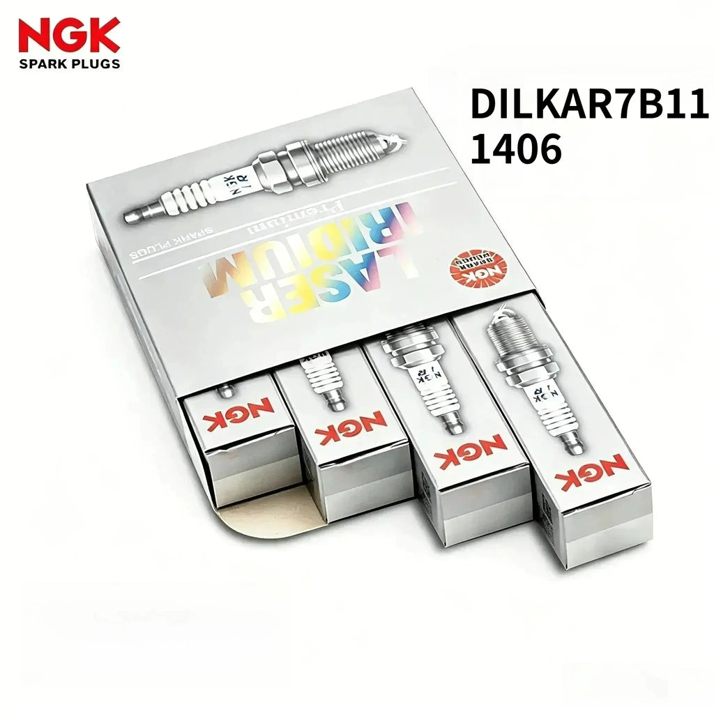 NGK Iridium Platinum Spark Plugs DILKAR7B11 1406 4PCS Fits For Selected Infiniti EX FX G JX Models