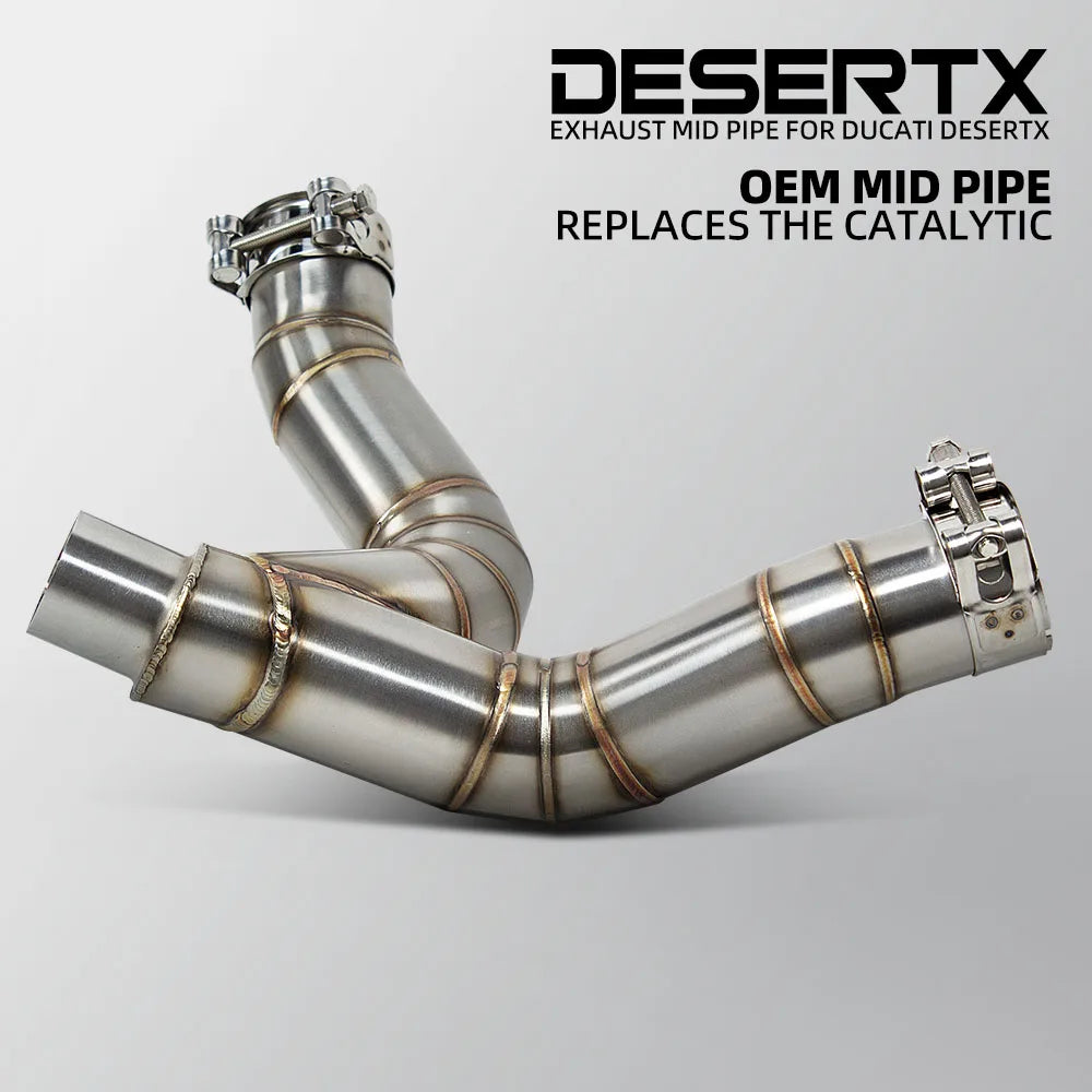 Motorcycle Exhaust Slip On Line For Ducati Monster +/SP 937 DesertX Rally 950 2021-2025 Original Connector Adventure Bike
