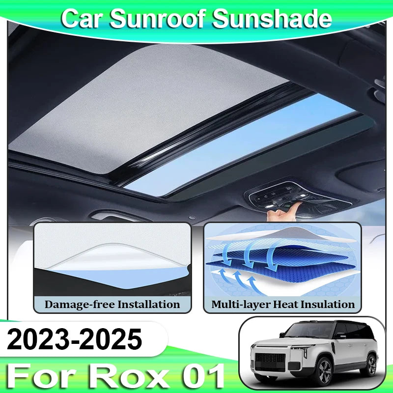 Sun Shade For Rox Polestones 01 Accessories 2024 2025 2023 Sunroof Cover Electrostatic Adsorption Skylight Part Protector Visor