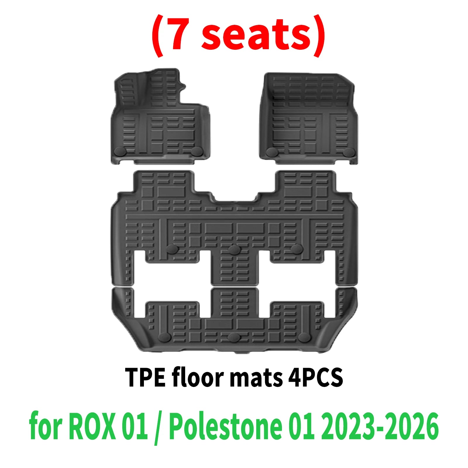 for ROX 01 / Polestone 01 2023 2024 2025 2026 Waterproof 3D TPE Car Mats, Perfect Fit, Odorless Accessories
