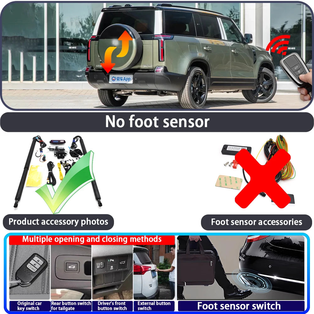 For Rox Polestones 01 2023 2024 2025 2026 Smart Automatic Powered Tailgate Key Control Trunk Lift Kit Electric Power Tailgate
