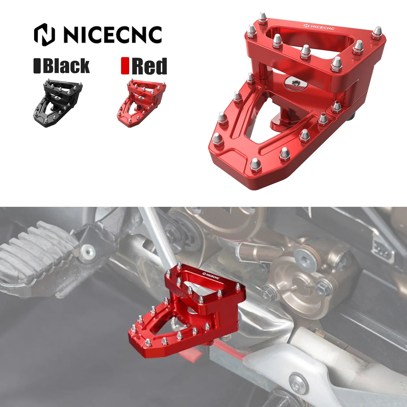 NICECNC Rear Brake Lever Pedal Enlarge Extension For Honda CRF1000L Africa Twin/Adventure Sports CRF1100L Africa Twin Adventure