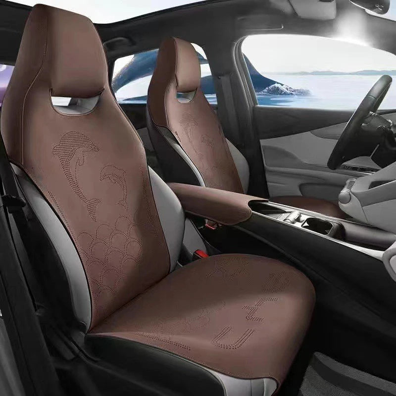 Custom Car Seat Covers For BYD Dolphin 2021 2022 2023 byd Suede leather Car Seat Protective Cover Auto Interior Accessories