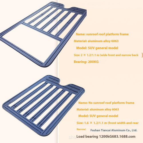 2025 New Car Roof Rack Platform Expansion Bar Load Carrier Aluminum Luggage Rail Rack for Jishi Rox Polestones 01 Accessory Part