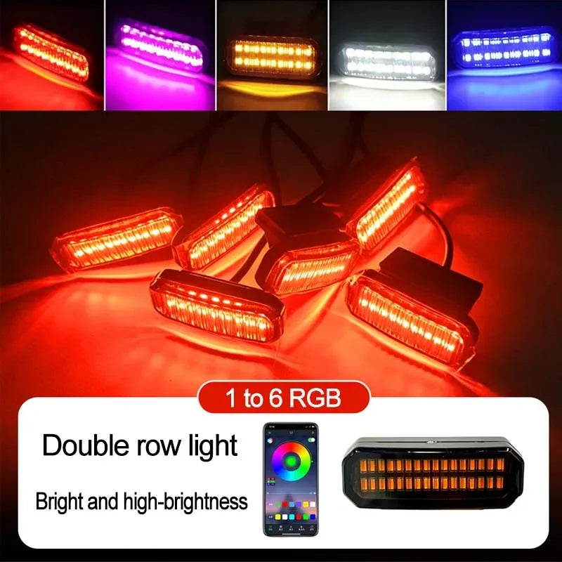 LED Front Grille Light FOR BYD LEOPARD 8 DENZA B8 Car Daytime Running Light Wheel Eyebrow Lamp For Pickup Offroad 12V