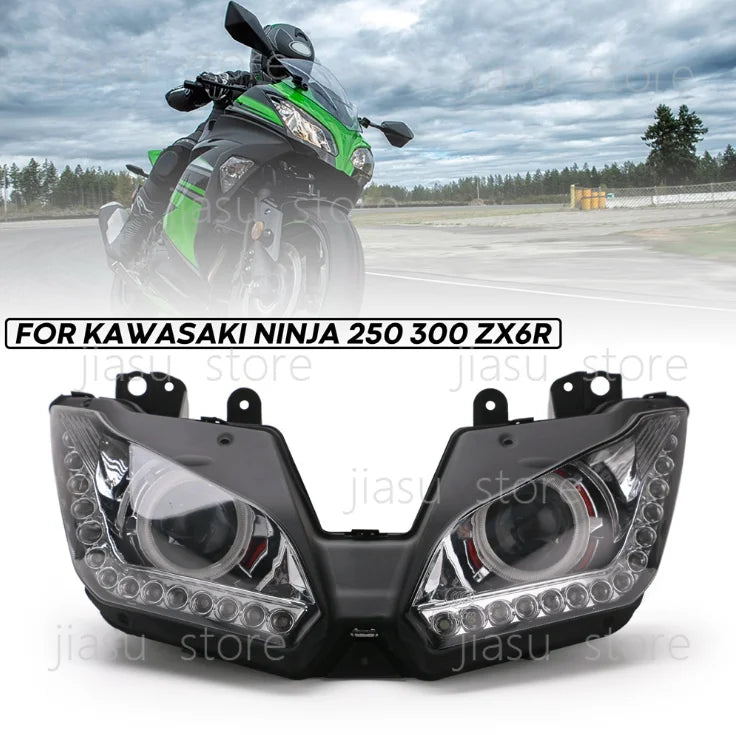 Motorcycle Headlight Fairing Kit for Kawasaki NINJA 250 300 ZX6R ZX 6R 13-16