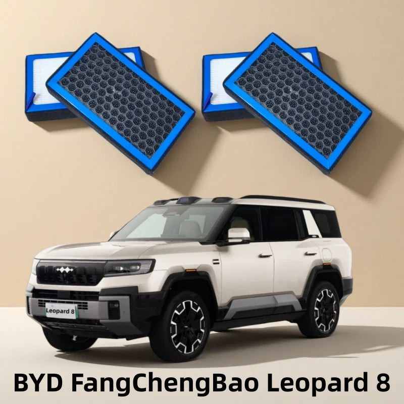 2 Sets / For BYD FangChengBao Leopard 8 Air Freshener Cabin Air Filter / Auto Parts