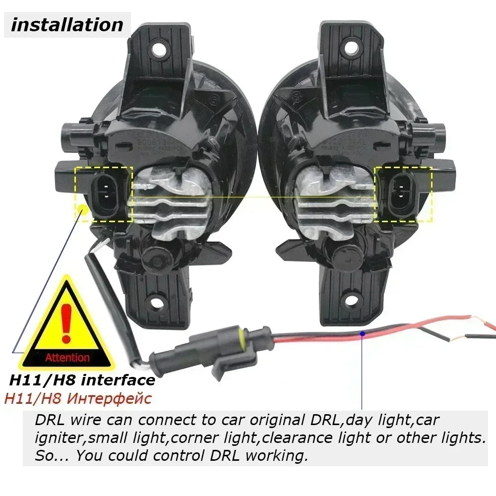 عدسات مصابيح ضباب LED فائقة السطوع 30 واط لسيارة Oting Paladin 2024 2025 Terra 2018 2019 2020 PTF DRL سهلة التركيب ومقاومة للماء بمعيار IP68