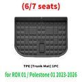 for ROX 01 / Polestone 01 2023 2024 2025 2026 Durable Weatherproof TPE Car Floor Mats & Trunk Pad, Non-Slip Easy Clean