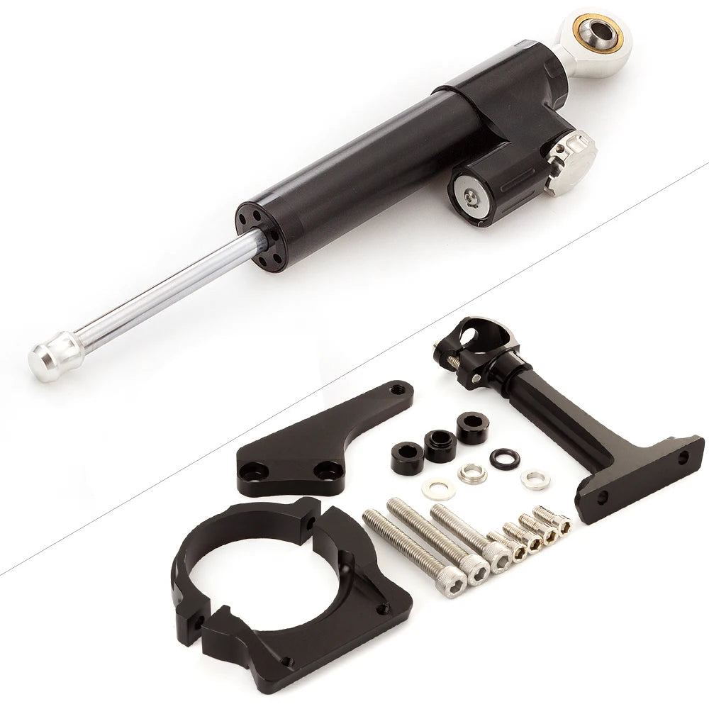 For Kawasaki ER6N ER6F Ninja 650R 2006-2008 Motorcycle Aluminum Steering Damper  2007Stabilize Bracket Support Mounting Kit