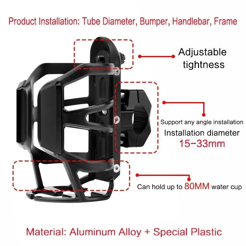 For Yamaha Tenere 700 1200 Tenere700 Tenere1200 2018-2025 High Quality Motorcycle Water Drink Cup Holder Sdand Cage