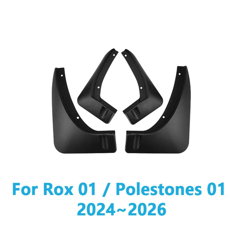 For Rox 01 Polestones 01 2024 2025 2026 Car Mudguards Anti-splash Mud Flap Guard Wheel Fender Mudflaps Tools Accessories 4PCS