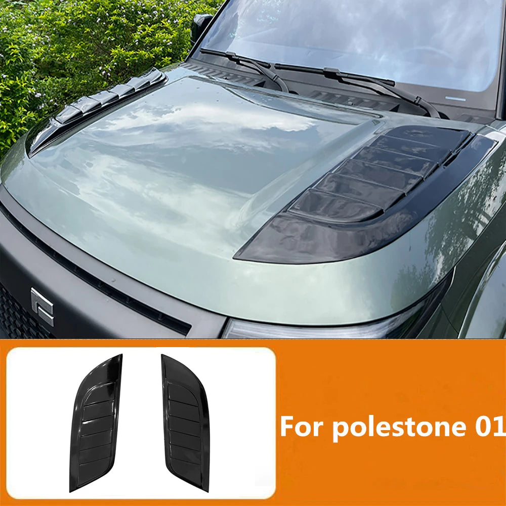 Car Black Warrior Modified Body Kits Engine Hood Decorative Panel Accessories  Fit For BAIC JISHI Polestone 01 ROX 01 2023- 2026