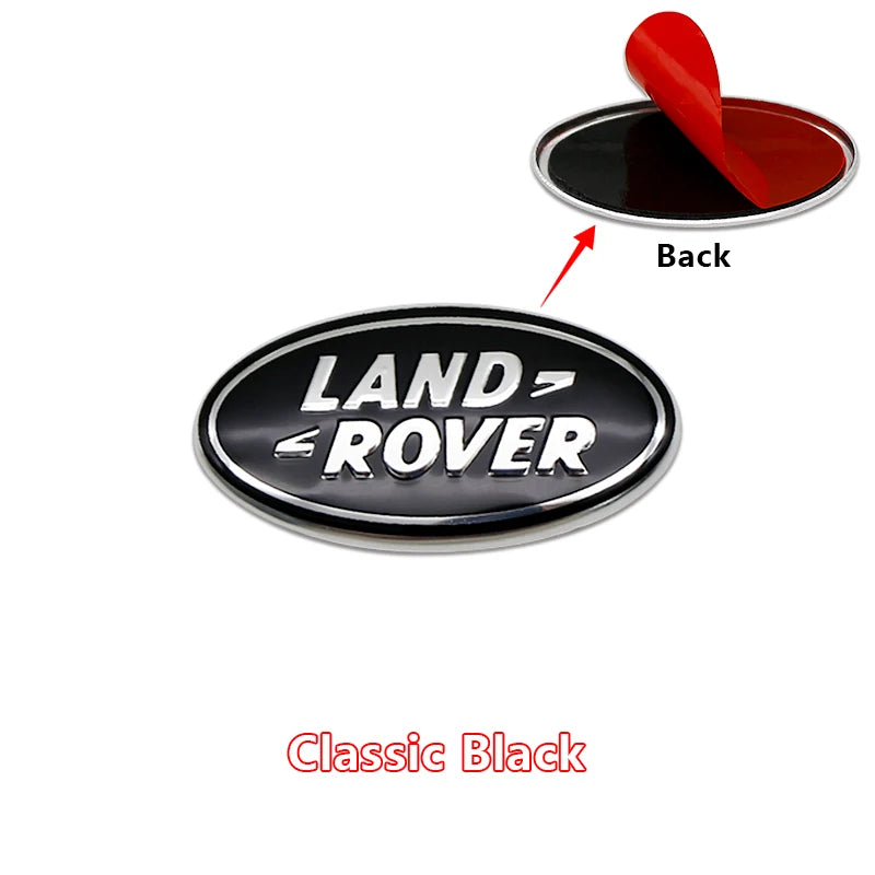 42mm x 22mm ABS Car Steering Wheel Emblem Decals Badge For Land Rover Range Discovery Freelander Evoque SV SVR Velar Defender