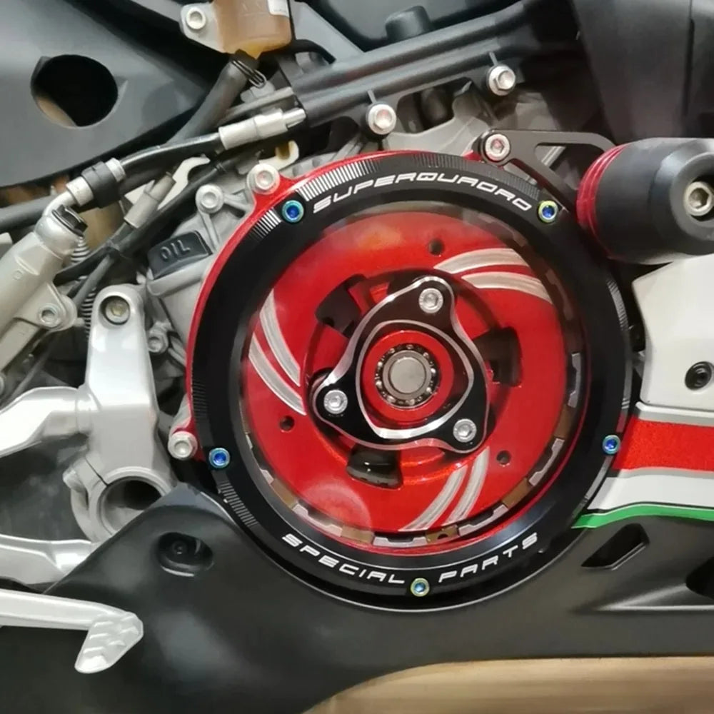Motorcycle Clarity Derby Engine Clutch Cover Timer Protector Timing Crank Case Stator Cap For Ducati Panigale959 1299 1199 12-19