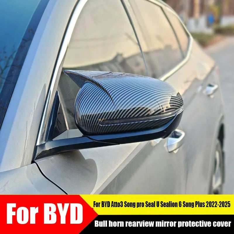 For BYD Atto3 Song pro Seal U Sealion 6 Song Plus 2022 2023 2024 2025 Car exterior rearview mirror protective cover