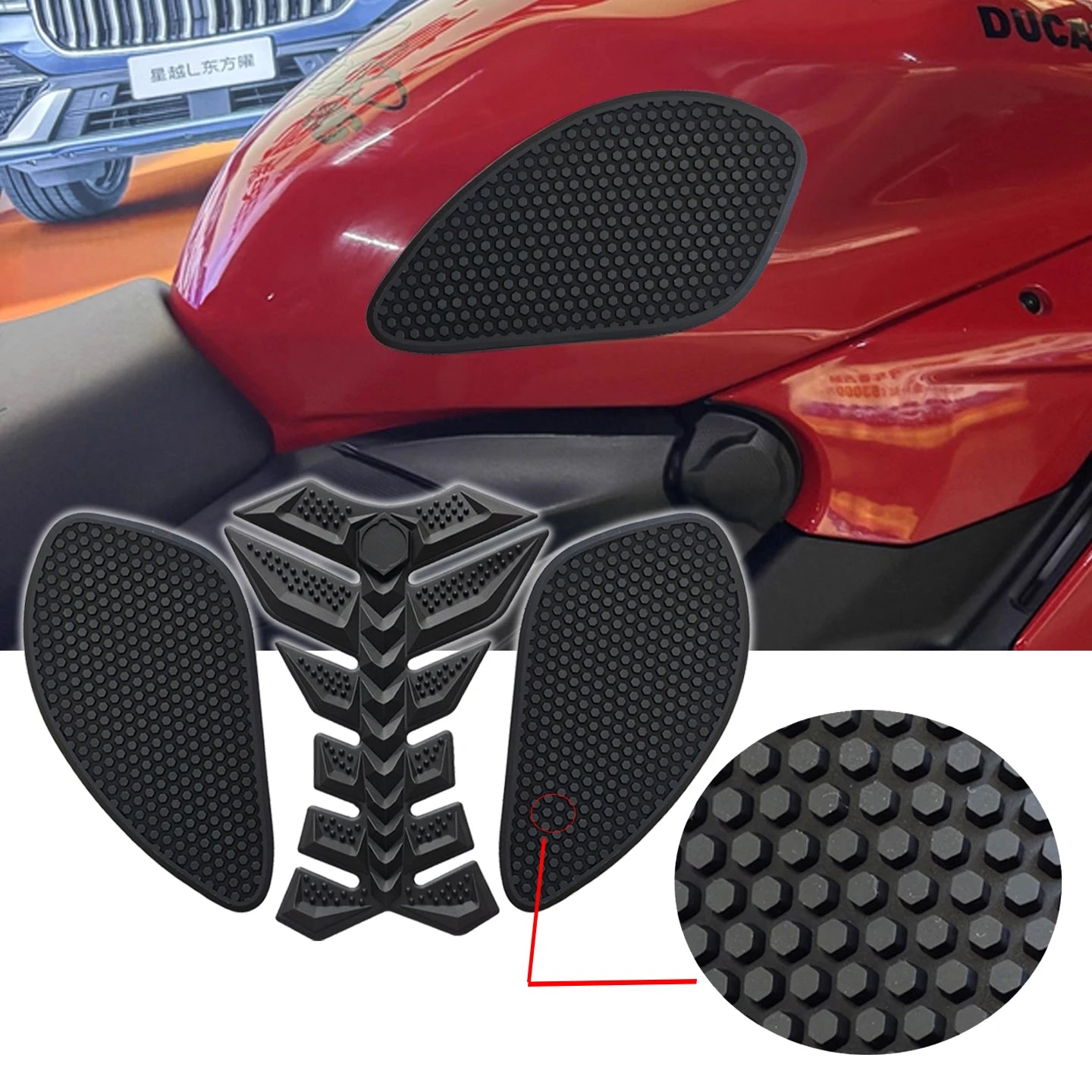 For Ducati Panigale V2 V2S 899 959 1199 1299 Streetfighter V2 V2S V2 Universal Motorcycle Stickers Tank Pad Side Pads Knee Pads