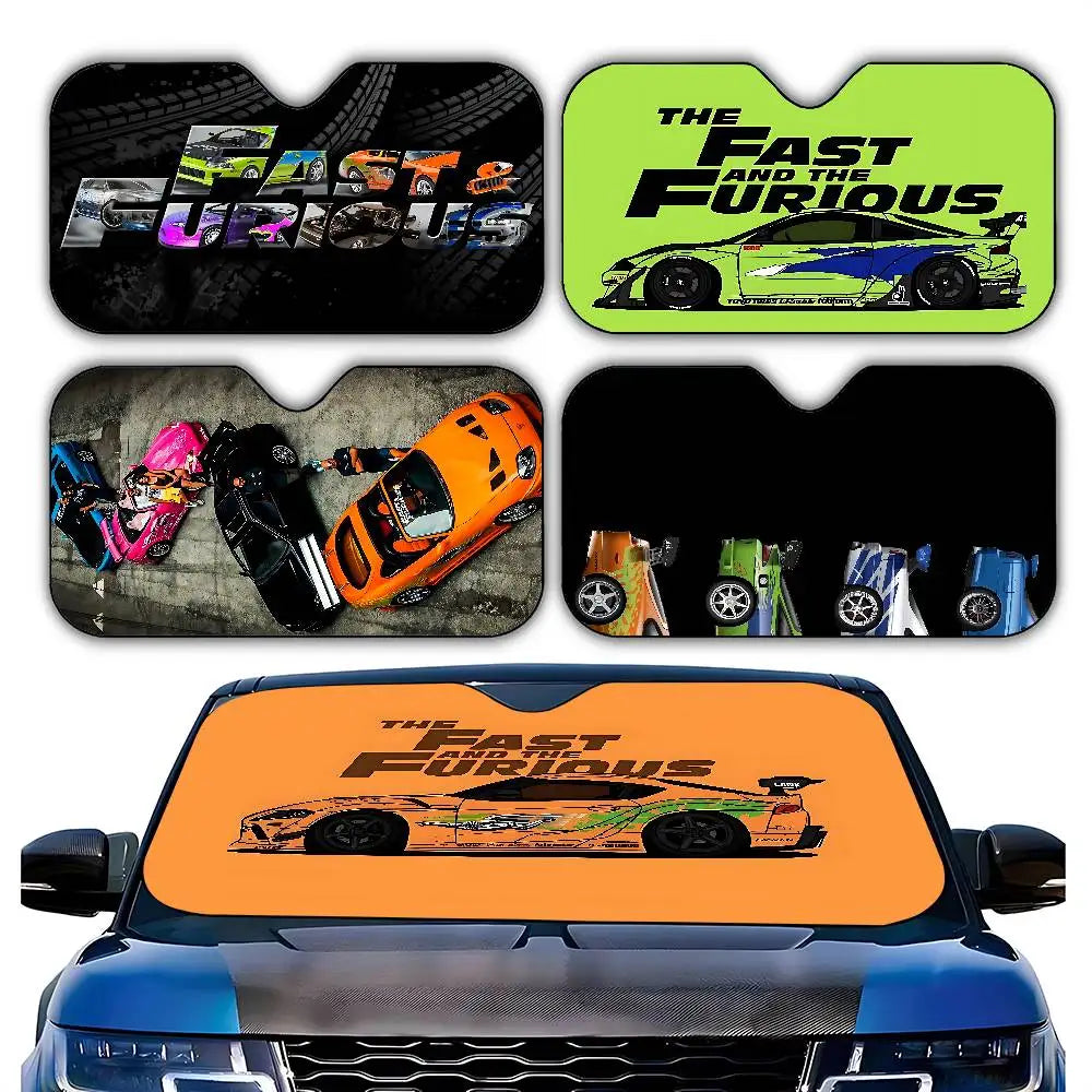 واقي الشمس الزجاجي الأمامي للسيارة بتصميم "Cool The F-fast And The F-furious" العصري والأنيق، غطاء زجاج أمامي للسيارة، ستارة حاجب شمس للسيارة