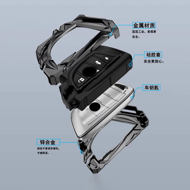 Zinc Alloy Car Key Case Cover Shell For BMW R1250GS R1200GS F750GS F850GS C400X C400GT F900R F900XR GS1250 s1000rr Accessories