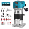 Rifilatrice elettrica 800W 30000RPM Fresatrice per legno da 1/4 di pollice Rifilatore per bordi in legno manuale Intaglio Fai da te Attrezzi elettrici