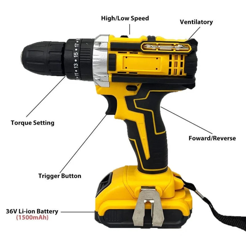 Trapano avvitatore a percussione senza fili, avvitatore elettrico, martello perforatore elettrico, mini trapano a mano, utensili elettrici a batteria agli ioni di litio, per regali