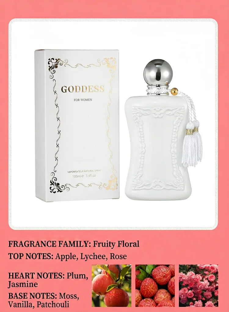 Il profumo ai feromoni "Floral and Fruity Goddess" ha un odore fresco, elegante, duraturo e leggero, adatto per appuntamenti e regali