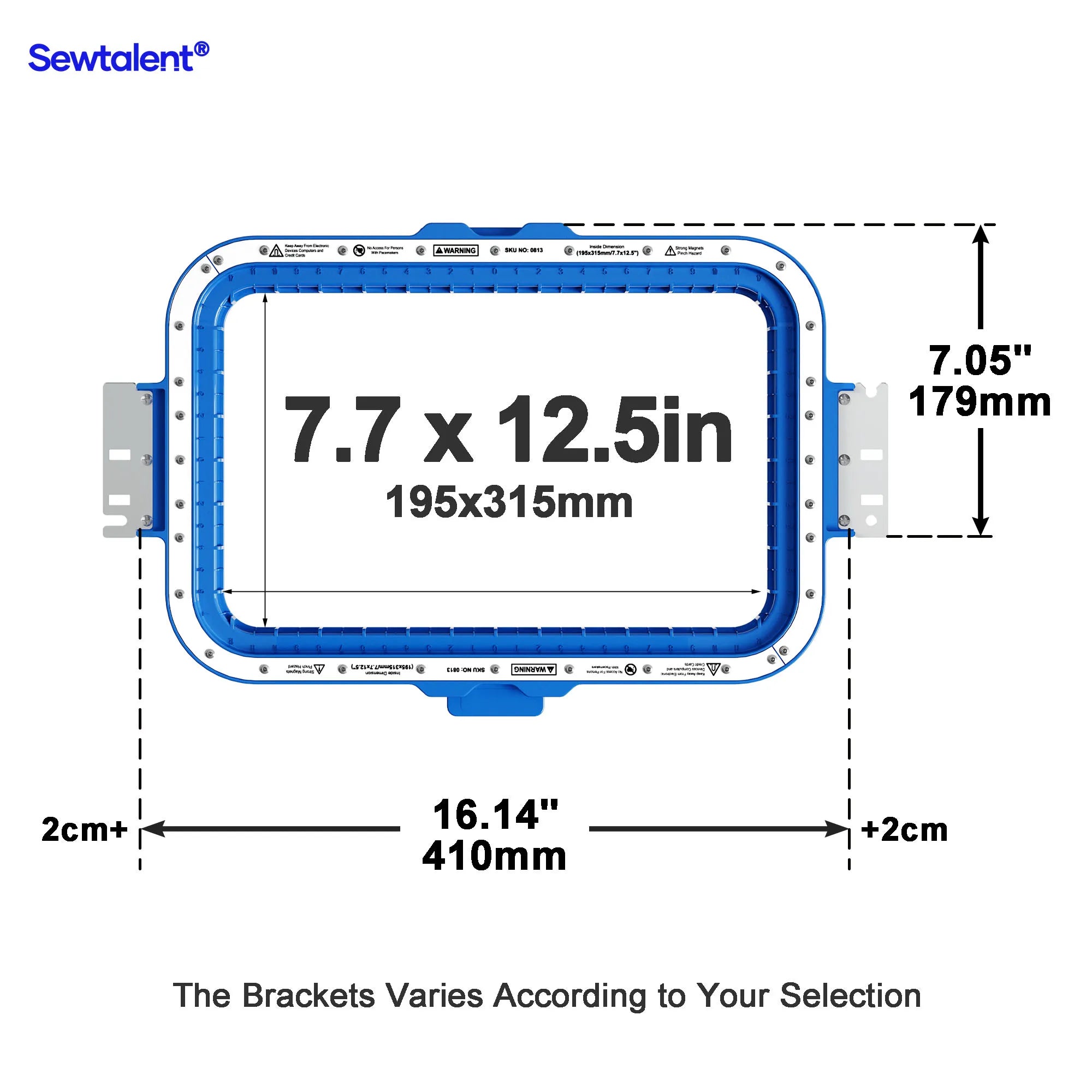 Brother Persona PRS100 e VR Telaio da ricamo magnetico Sewtalent Magnet Frames per Brother PRS VR Macchina industriale MightyHoop