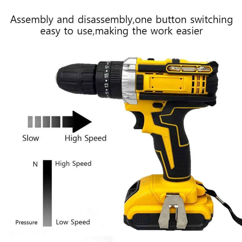 Trapano avvitatore a percussione senza fili, avvitatore elettrico, martello perforatore elettrico, mini trapano a mano, utensili elettrici a batteria agli ioni di litio, per regali
