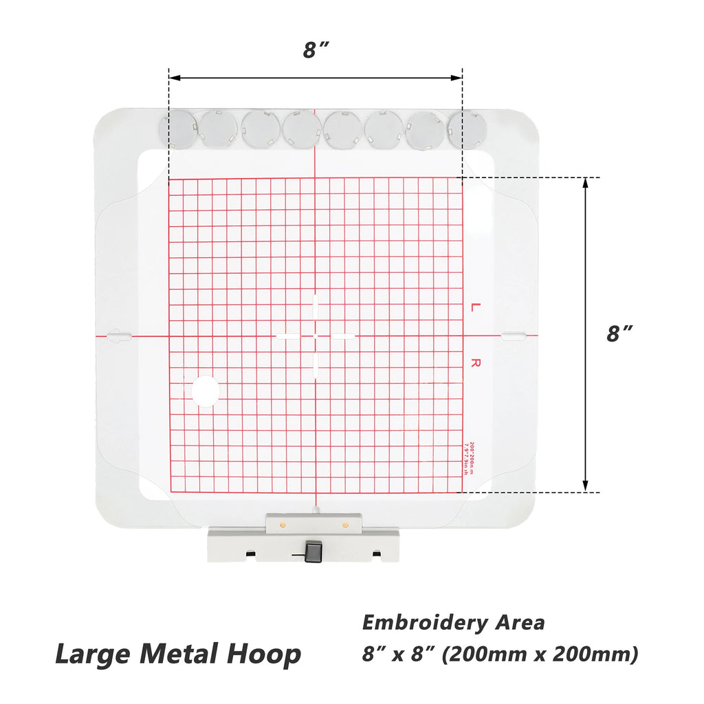 Telaio magnetico in metallo per macchina da ricamo Poolin EOC06, nessun segno del telaio, intelaiatura rapida, tensione uniforme, durevole