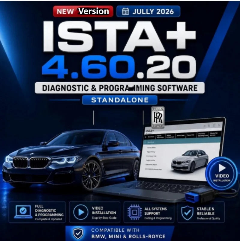 Latest ISTA 4.60.20 July 2026 Diagnostic Software ENET OBD K+Dcan