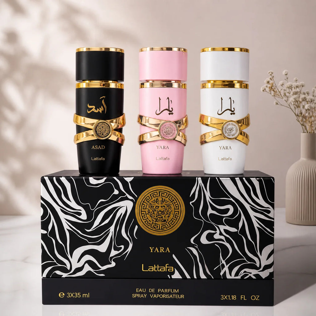 Geschenkset Parfum 3x35ML (Yara Moi Asad) Langhoudende Eau de Parfum Cadeauset Dames en Heren