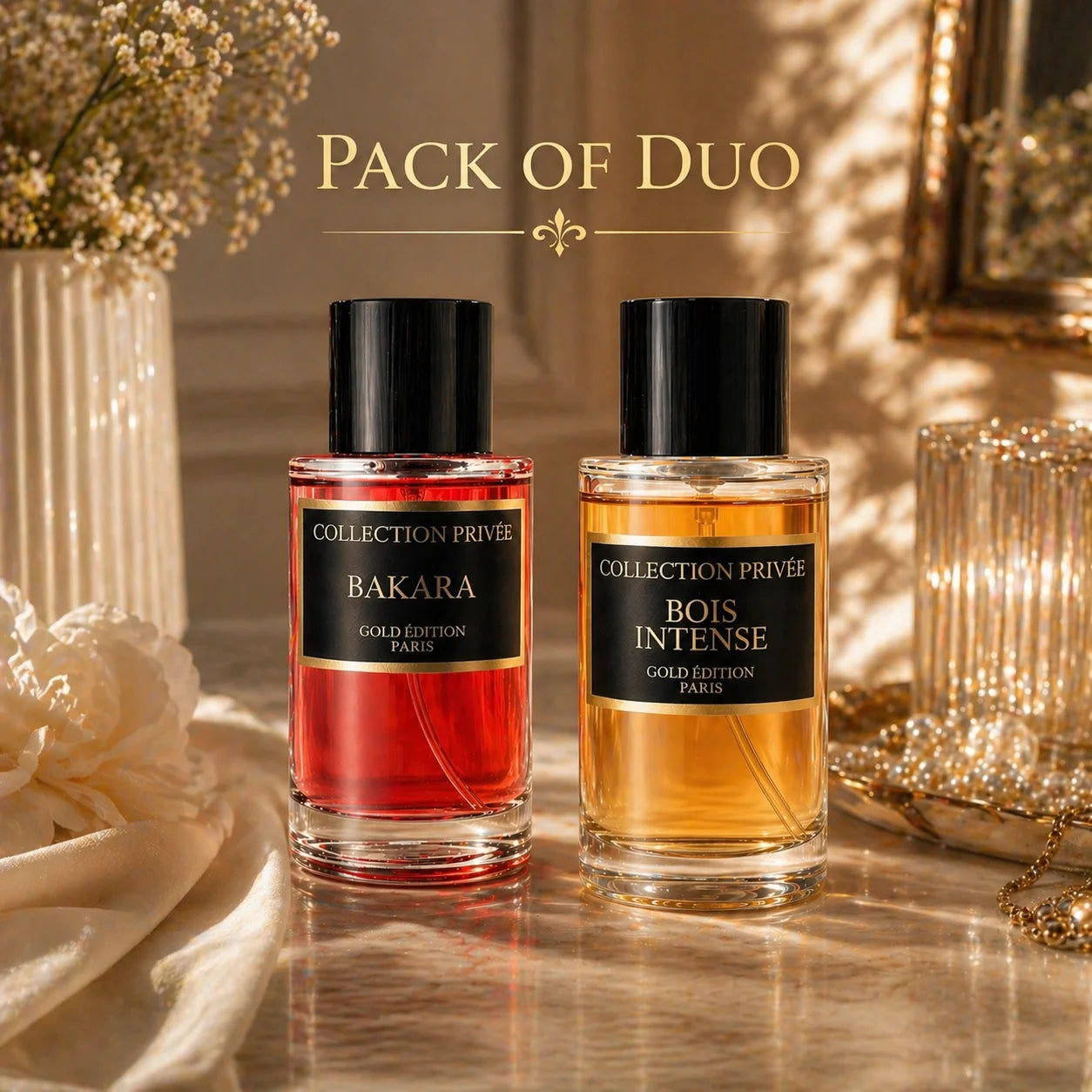 Parfum Wood Intense & Bakara & Aycha, Private Collection Gold Edition, Triopack, 3*50ML, unisex parfumwater, geproduceerd in Frankrijk