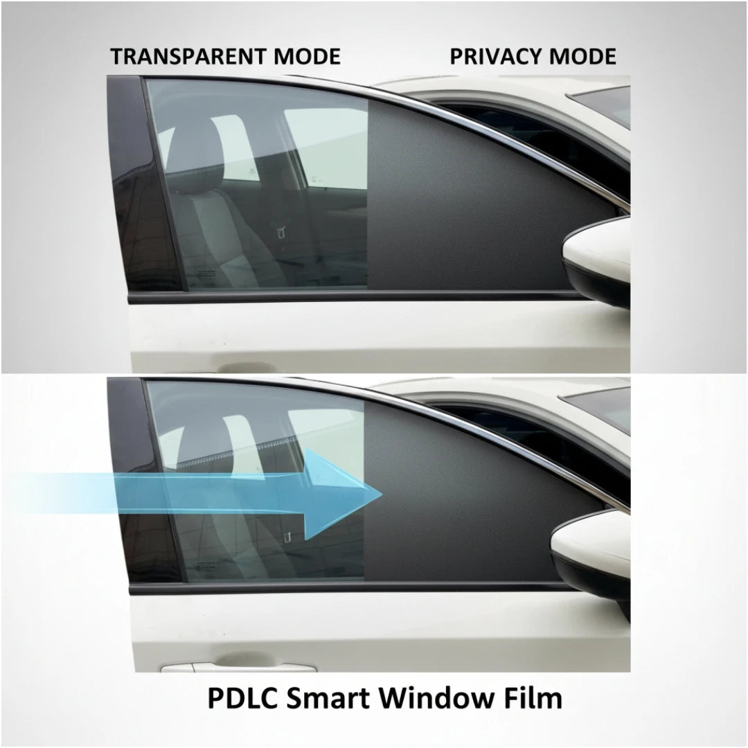 Deep Black Automotive Switchable Smart Tint Privacy Glass Dimming Car Tint With Remote Control