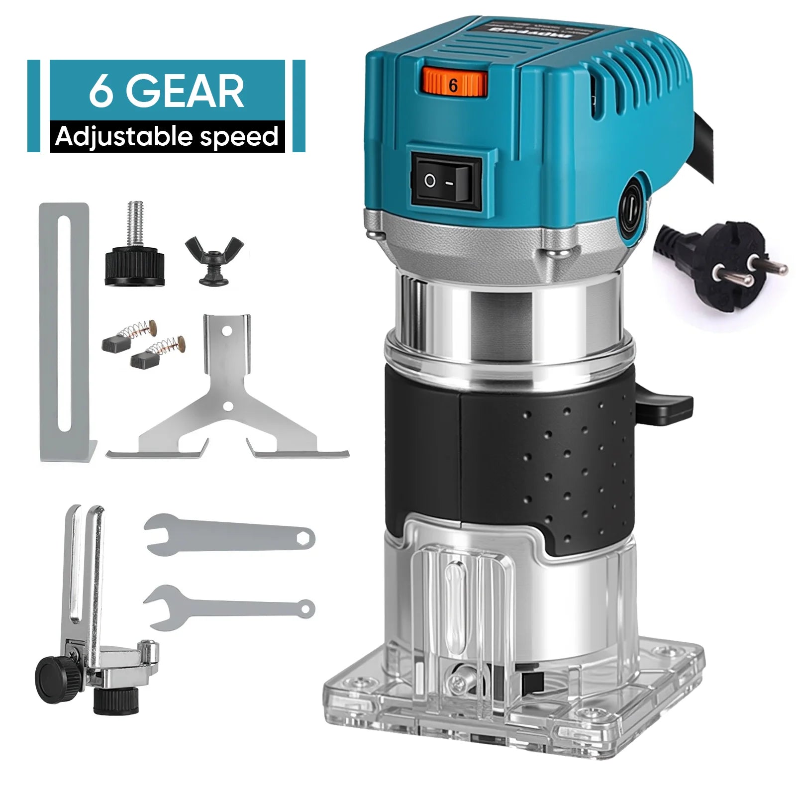 800W 30000RPM elektrische trimmachine 1/4 inch houtbewerking frezen snijden handhoutkantenfrees trimmer thuis doe-het-zelf elektrisch gereedschap