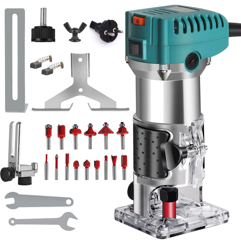 Rifilatrice elettrica 2000W Fresatrice per legno, Incisore, Scanalatrice Versatile, Utensile elettrico per lavorazione del legno con fresatrice a tazza