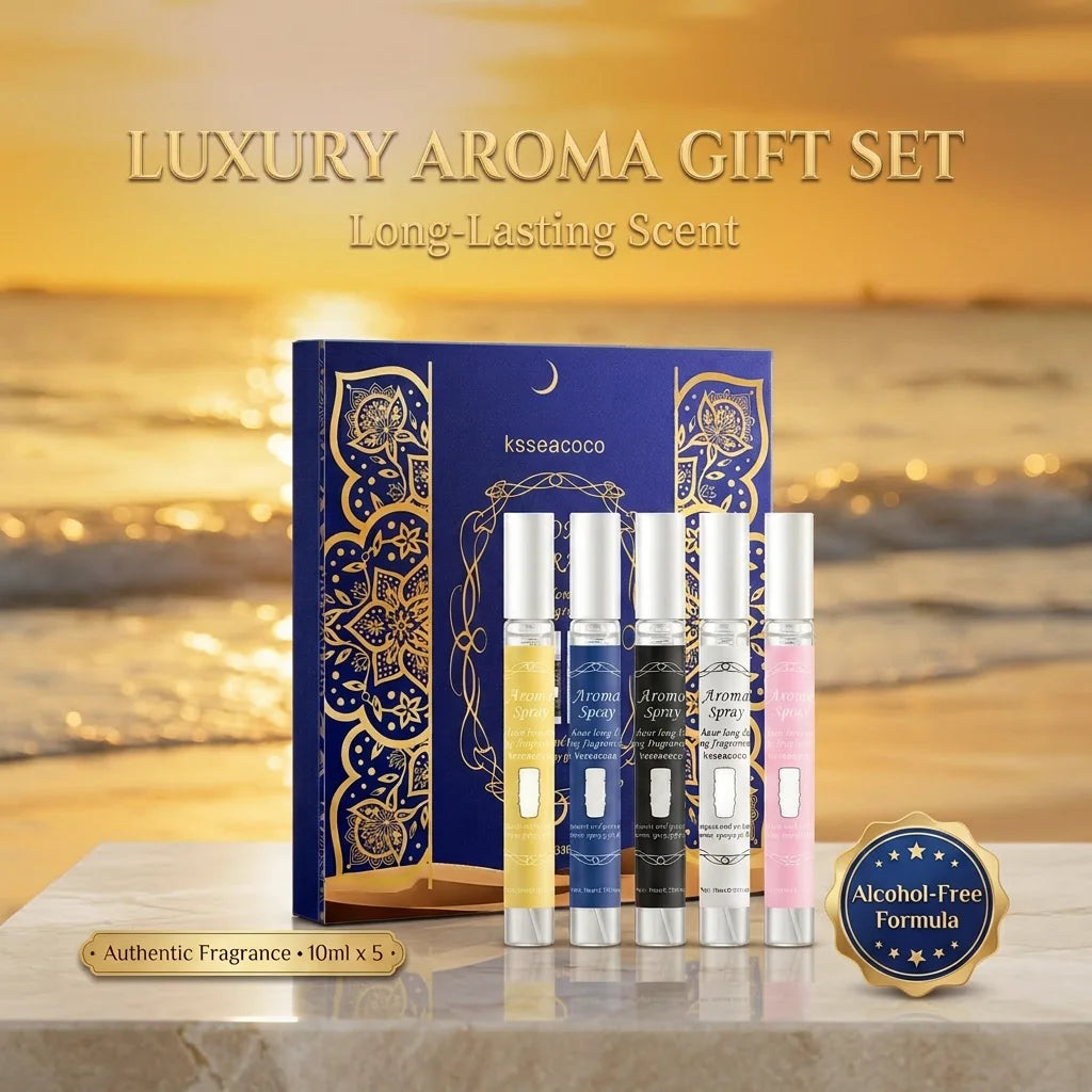 Cofanetto Regalo di Profumi Arabi Serie Classica Profumo Neutro Senza Alcool Naturale Duraturo Fresco Elegante e Incantevole Fragranza Floreale