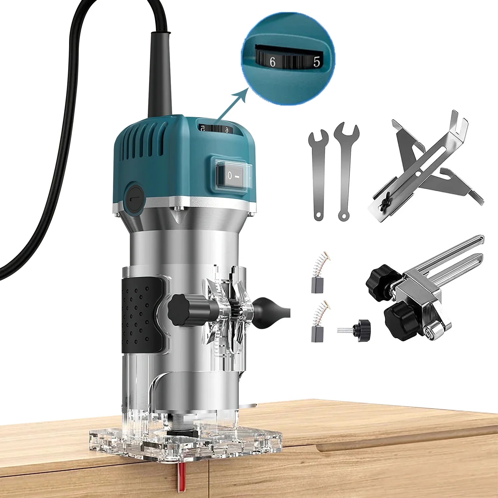 800W 30000RPM elektrische trimmachine 1/4 inch houtbewerking frezen snijden handhoutkantenfrees trimmer thuis doe-het-zelf elektrisch gereedschap